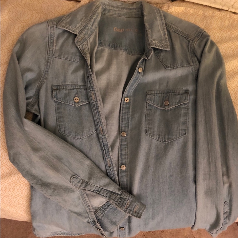Jean button down